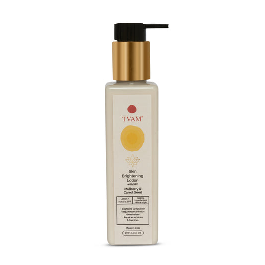 Skin Brightening Lotion with Natural SPF - Mulberry & Carrot Seed